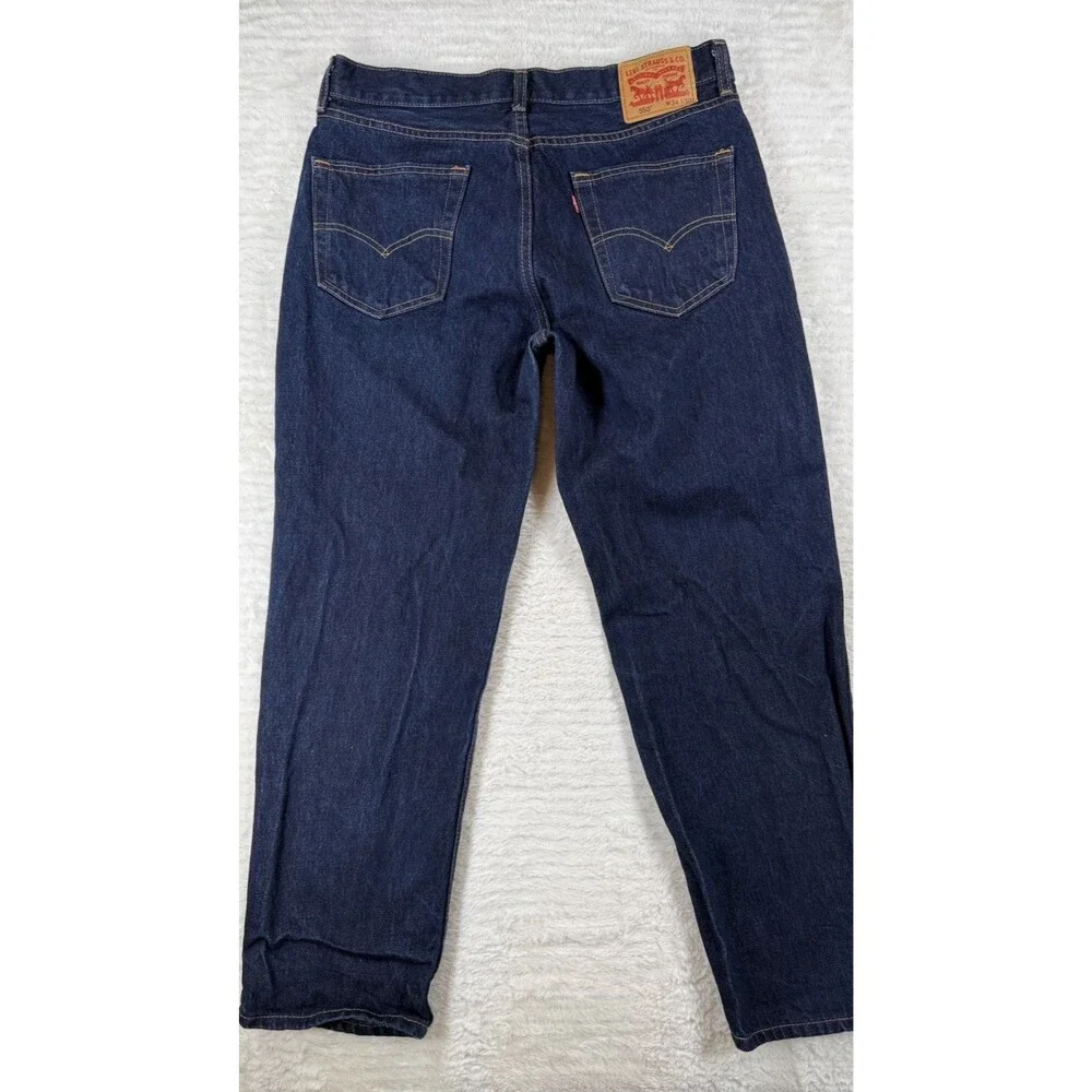 Levis 550 Relaxed Fit Jeans Mens 34x30 Dark Wash Blue Denim Tapered Leg